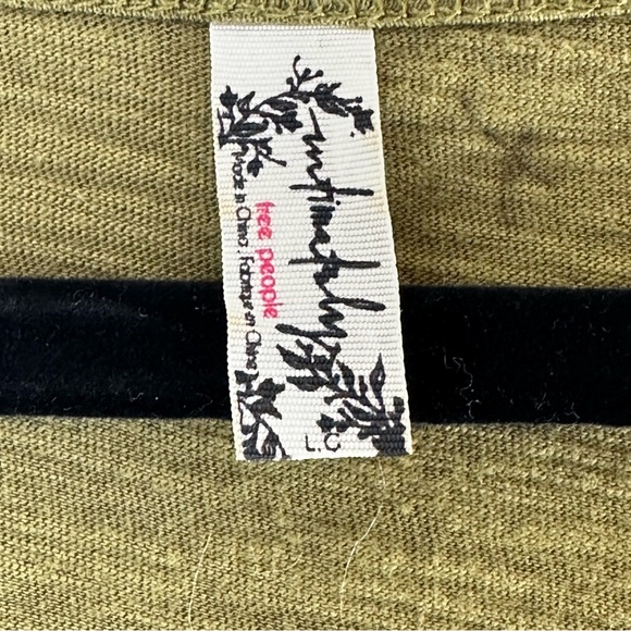Free People Tee Off Bodysuit, Size L, Olive Green - Picture 6 of 9